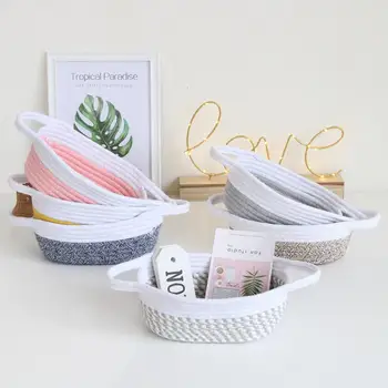 New Desk Storage Box Cotton thread weaving Thicken Storage Basket Cosmetic Case Kids Toys Organizer Bucket AU1117
New Desk Storage Box Cotton thread weaving Thicken Storage Basket Cosmetic Case Kids Toys Organizer Bucket AU1117