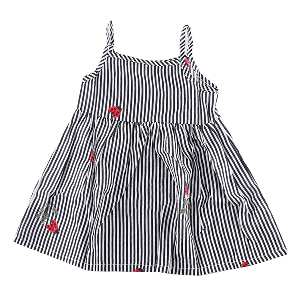 Striped Girls Beach Dress, Insect Pattern Princess Style Girl Party Dress, Summer Children Clothing, Red Black 2 color
Striped Girls Beach Dress, Insect Pattern Princess Style Girl Party Dress, Summer Children Clothing, Red Black 2 color