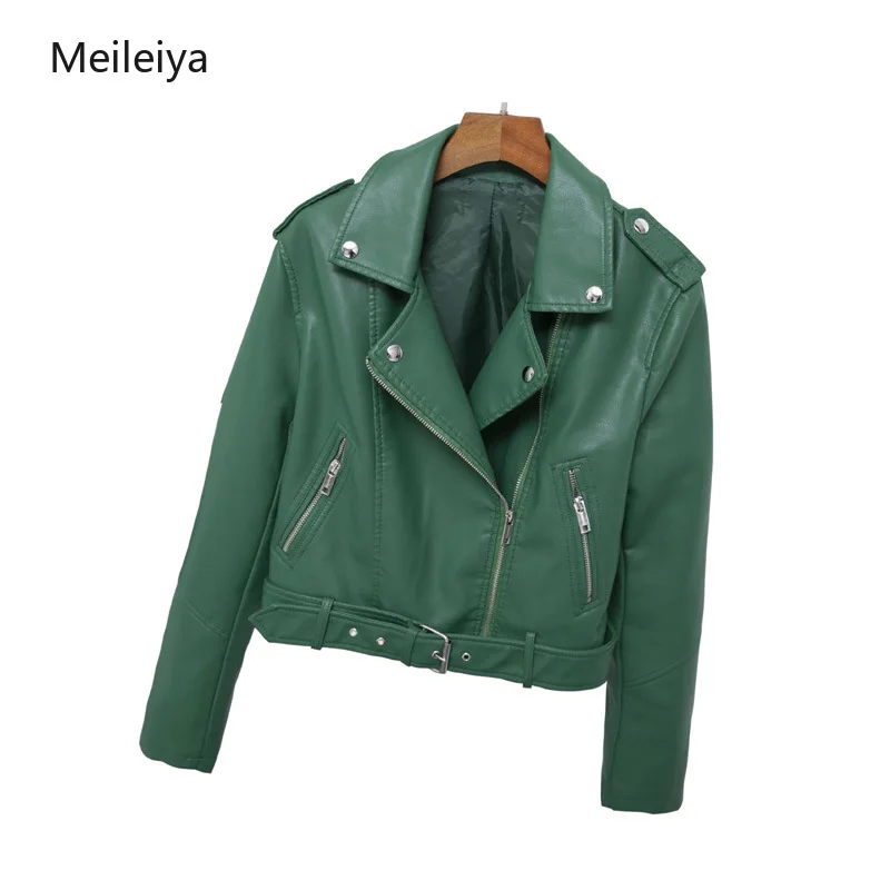 2019 Spring new classic lapel short belt women's PU leather jacket simple leather jacket Haining locomotive jacket
2019 Spring new classic lapel short belt women's PU leather jacket simple leather jacket Haining locomotive jacket