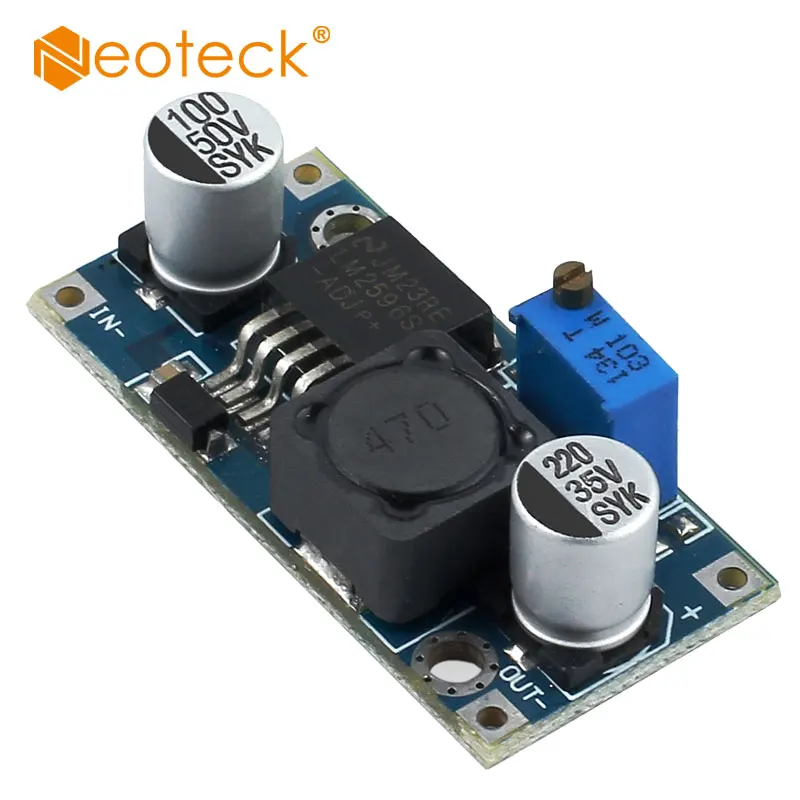 Neoteck 10 шт. Регулируемый понижающий преобразователь напряжения LM2596 регулятор 3 в-40