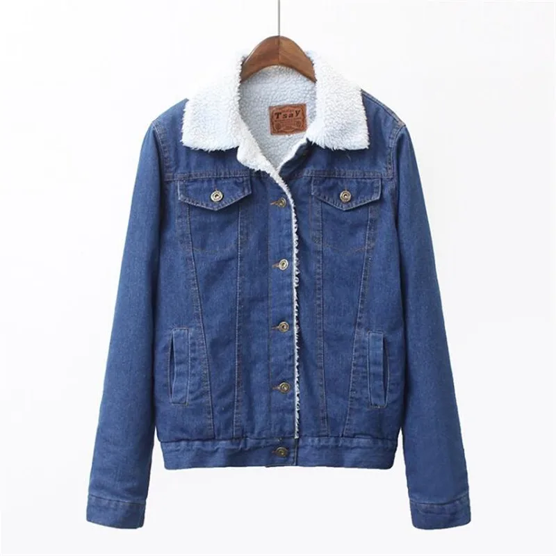 Woman Jacket Autumn 2018 Denim Velvet Winter Jacket Female Loose Jacket Lamb Cotton Blouse Velvet Thickening For Women A208
Woman Jacket Autumn 2018 Denim Velvet Winter Jacket Female Loose Jacket Lamb Cotton Blouse Velvet Thickening For Women A208