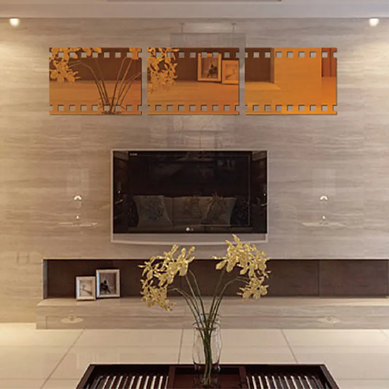 Wall Mirror Film Promotion-Shop For Promotional Wall Mirror Film Neoclassical / Postmodern Roll Film Mirror Wall Stickers Bedroom Decor Espejos Pared Acrylic Decorative Wall Stickers - Wall Mirror Film Promotion-Shop For Promotional Wall Mirror Film
