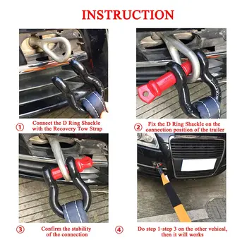 Vehicle Recovery Towing Car Accessories Tow Shackle D Ring Bow Shackle Isolator 2 Pack Towing Accessory for Off-road Vehicle
Vehicle Recovery Towing Car Accessories Tow Shackle D Ring Bow Shackle Isolator 2 Pack Towing Accessory for Off-road Vehicle