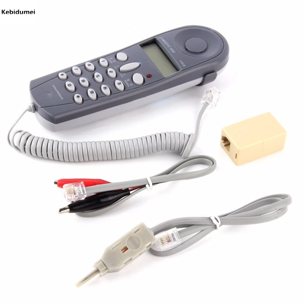 Kebidu Telephone Phone Butt Test Tester C019 Check Lineman Tool Network Cable Set Professional Device for Telephone Line Fault
Kebidu Telephone Phone Butt Test Tester C019 Check Lineman Tool Network Cable Set Professional Device for Telephone Line Fault