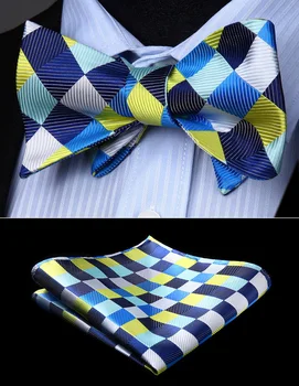 Men Woven Party Wedding Yellow Blue Check Plaid Self Bow Tie Pocket Square Bowtie handkerchief set BC815BS
Men Woven Party Wedding Yellow Blue Check Plaid Self Bow Tie Pocket Square Bowtie handkerchief set BC815BS