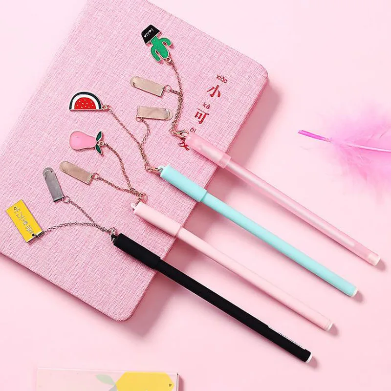 3 Pcs/set Kawaii 0.5mm Fruits Cactus Words Metal Pendant Bookmark Gel Pens Rollerball Signature Pens Student Stationery Gifts
3 Pcs/set Kawaii 0.5mm Fruits Cactus Words Metal Pendant Bookmark Gel Pens Rollerball Signature Pens Student Stationery Gifts