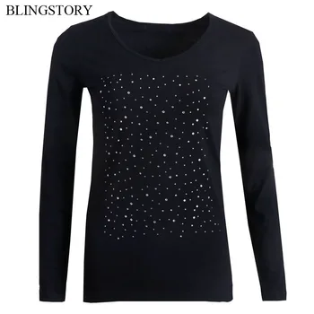 BLINGSTORY Elegant Cotton Diamond Bead Long Sleeve T Shirts Women Autumn Plus Size Tops S-6XL
BLINGSTORY Elegant Cotton Diamond Bead Long Sleeve T Shirts Women Autumn Plus Size Tops S-6XL