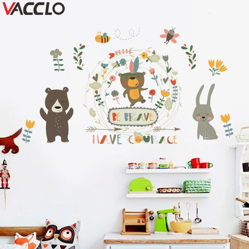 Vacclo Cartoon Children's Room Wall Stickers Kindergarten Wall Decoration Stickers Bear Garland Bunny Bee Stickers Waterproof
Vacclo Cartoon Children's Room Wall Stickers Kindergarten Wall Decoration Stickers Bear Garland Bunny Bee Stickers Waterproof