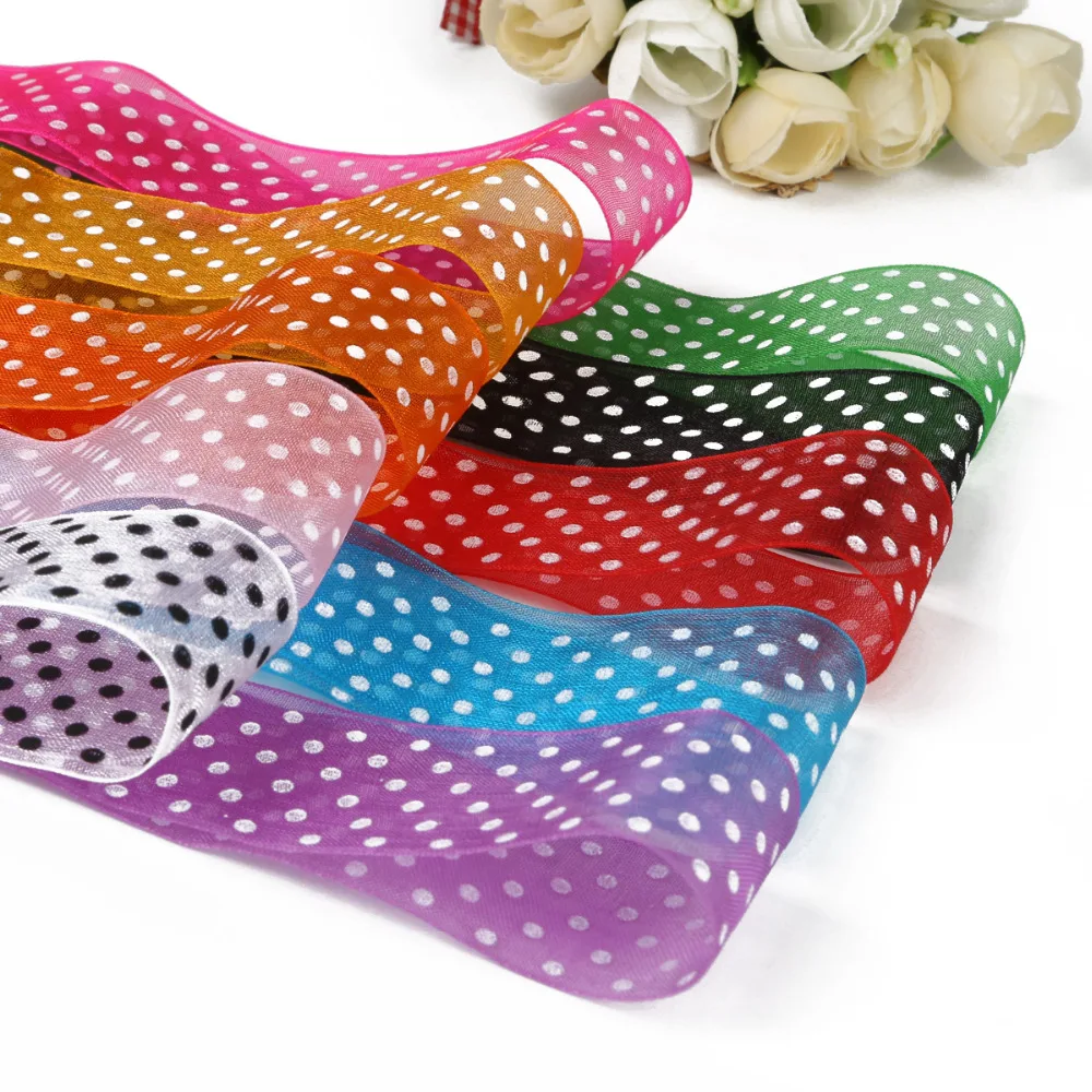 5yard/lot 28mm Dots Printed Organza Ribbon Tape Wedding Party Decorative DIY Gift Box Wrapping Christmas Ribbon
5yard/lot 28mm Dots Printed Organza Ribbon Tape Wedding Party Decorative DIY Gift Box Wrapping Christmas Ribbon