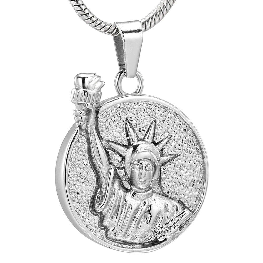 

United States Of America Statue Of Liberty Retro Pendant Cremation Jewelry For Ashes Gifts Urn Necklace Men Women Collectibles