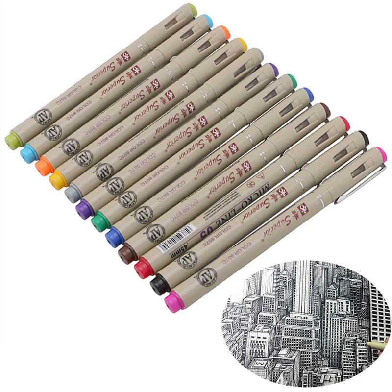 12 Colors Art Manga Fine Head Paint Graphic Sketch Drawing Markers Pen Writing Pens Supplies
12 Colors Art Manga Fine Head Paint Graphic Sketch Drawing Markers Pen Writing Pens Supplies