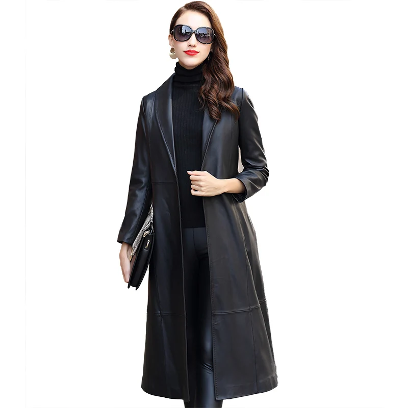 Winter Women Genuine Leather Coat turn-down Collar Female Long Winter Windbreaker Real Sheepskin Jackets
Winter Women Genuine Leather Coat turn-down Collar Female Long Winter Windbreaker Real Sheepskin Jackets