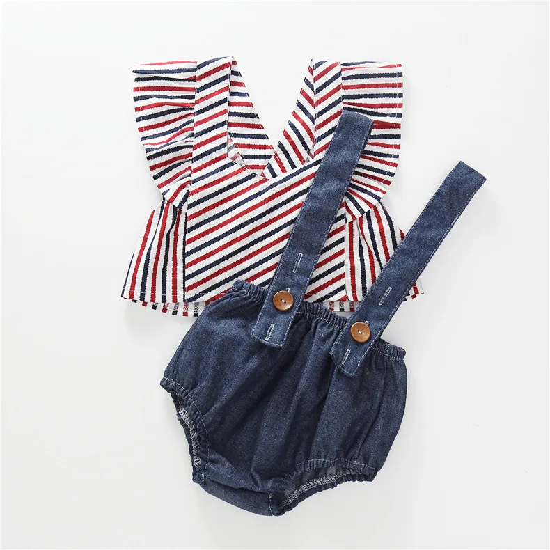 New Fashion Newborn Toddler Baby Tops Shirts Blouse Flower Striped Denim Short Kids Clothing Baby Girl Outfits Clothes set
New Fashion Newborn Toddler Baby Tops Shirts Blouse Flower Striped Denim Short Kids Clothing Baby Girl Outfits Clothes set