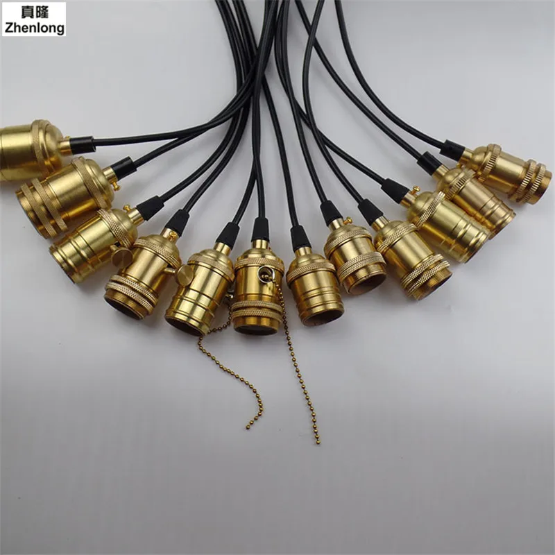 Power Cord Retro Vintage Pendant Lights 1.2m Pure Cupper 1/3/5 Heads E27 Industrial Edison Pendant Lamp Fixtures AC110-220V LED
Power Cord Retro Vintage Pendant Lights 1.2m Pure Cupper 1/3/5 Heads E27 Industrial Edison Pendant Lamp Fixtures AC110-220V LED