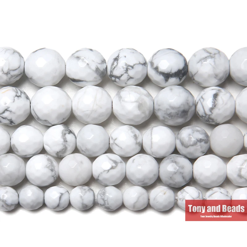 Free Shipping Natural Stone Faceted White Howlite Turquoises Round Loose Beads 15" Strand 4 6 8 10 12 MM Pick Size
Free Shipping Natural Stone Faceted White Howlite Turquoises Round Loose Beads 15" Strand 4 6 8 10 12 MM Pick Size