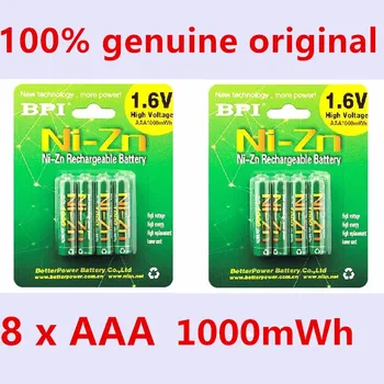 8pcs/lot Original New BPI AAA 1000mWh 1.6V 1.5V NI-Zn NI Zn NIZN aaa Low self-discharge rechargeable battery 1.5V
8pcs/lot Original New BPI AAA 1000mWh 1.6V 1.5V NI-Zn NI Zn NIZN aaa Low self-discharge rechargeable battery 1.5V