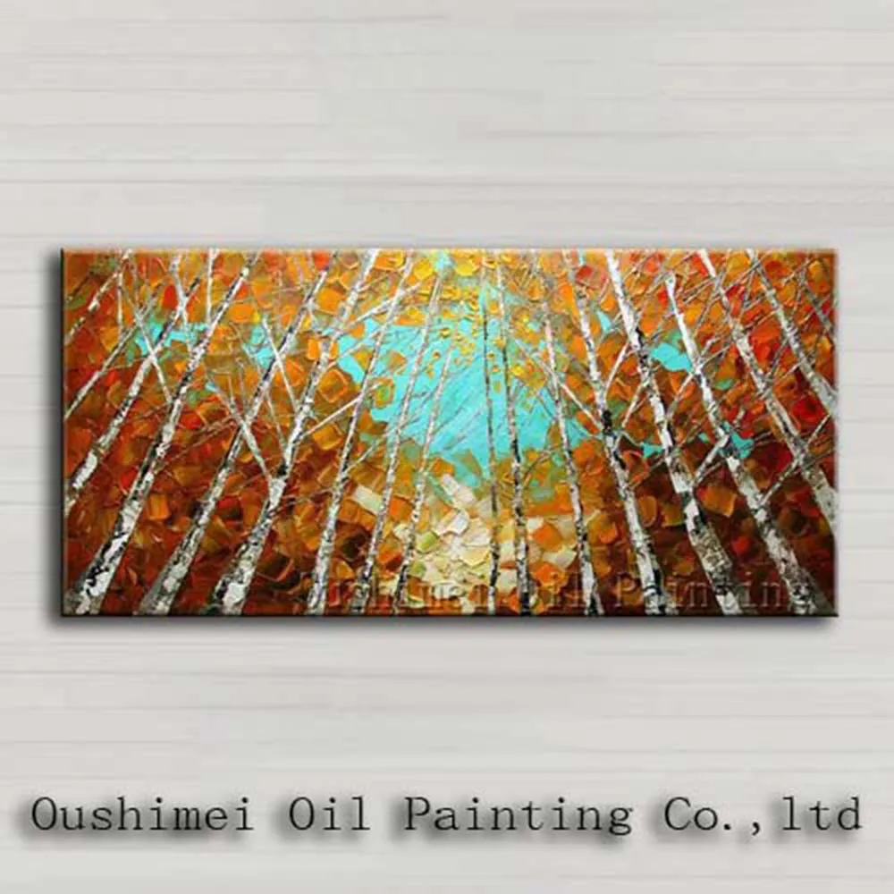 Handmade Modern Oil Painting Hang Paintings Wall Picture Birch Forest Paintings On Canvas Knife Landscape Tree Painting Room
Handmade Modern Oil Painting Hang Paintings Wall Picture Birch Forest Paintings On Canvas Knife Landscape Tree Painting Room