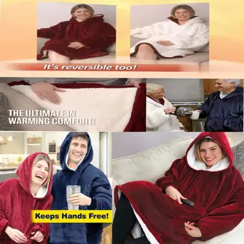 HIRIGIN Family Arms Thick Blanket Hoodie Winter Warm Fleece Thermal Sleepwear Night-Robe
HIRIGIN Family Arms Thick Blanket Hoodie Winter Warm Fleece Thermal Sleepwear Night-Robe