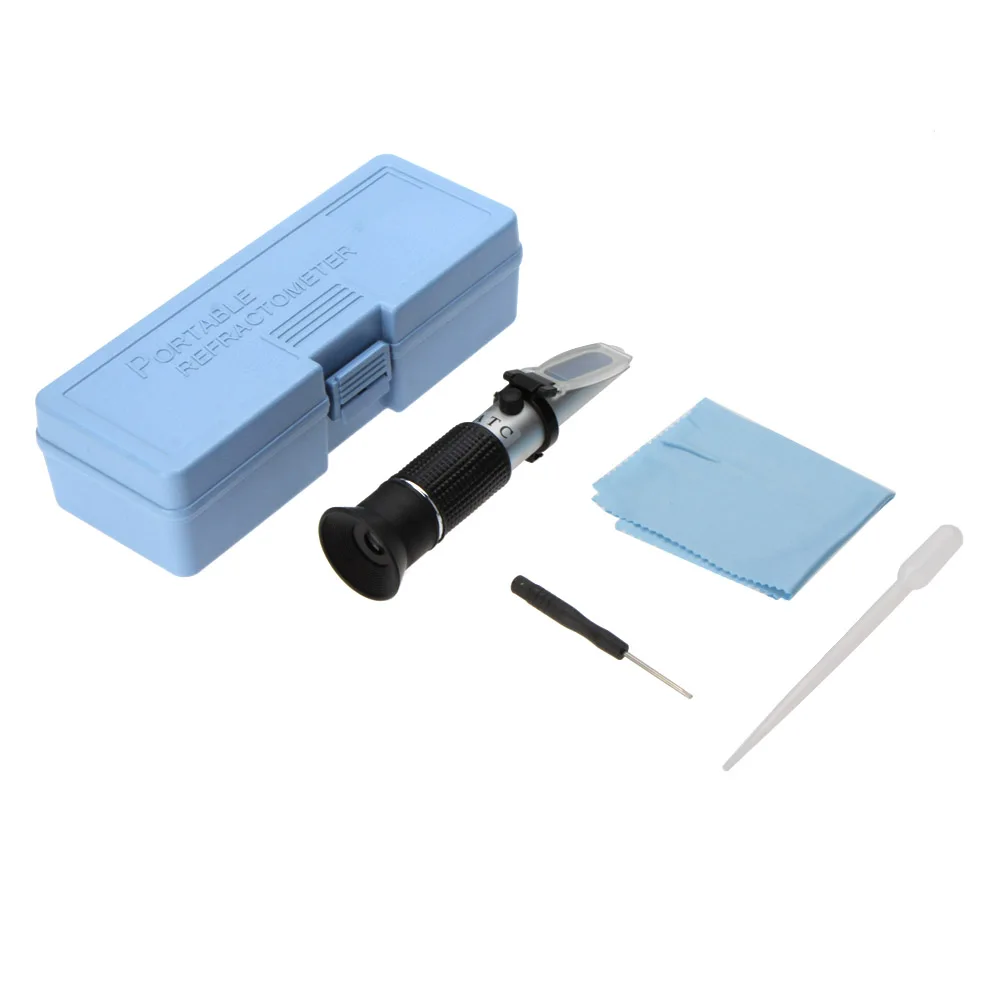 0-32% ATC Handheld Honey Sugar Solution Brix Refractometer Saccharometer Measuring Tool Professional Refractometers Measurement
0-32% ATC Handheld Honey Sugar Solution Brix Refractometer Saccharometer Measuring Tool Professional Refractometers Measurement