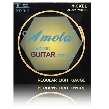 Amola E1200 .009-.042 Electric guitar strings Super Light guitar accessories nickel guitar parts musical instrument strings
Amola E1200 .009-.042 Electric guitar strings Super Light guitar accessories nickel guitar parts musical instrument strings