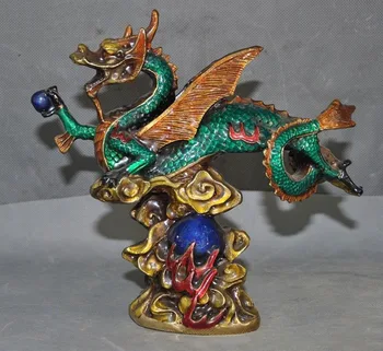 Christmas 8" Old Chinese bronze Cloisonne Feng Shui Dragons Loong Dragon auspicious statue New Year
Christmas 8" Old Chinese bronze Cloisonne Feng Shui Dragons Loong Dragon auspicious statue New Year