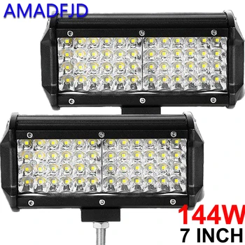 7" 144W LED Work Light 12V Led Beams Led Bar Car Off road 4x4 Flood Spot Light Accessories For Motorcycle SUV 4WD ATV offroad 
7" 144W LED Work Light 12V Led Beams Led Bar Car Off road 4x4 Flood Spot Light Accessories For Motorcycle SUV 4WD ATV offroad