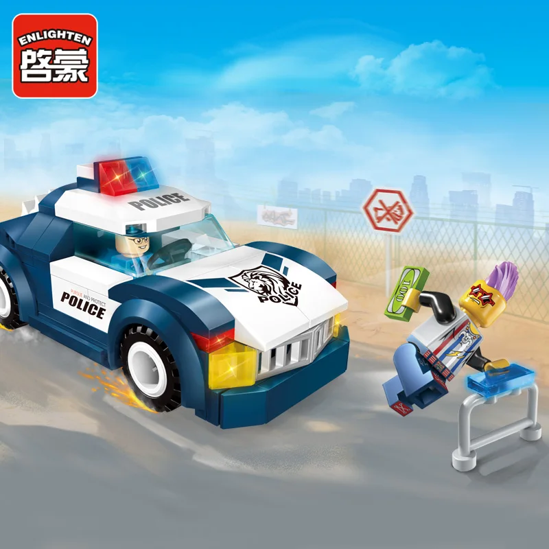 Enlighten Building Block Police City Car Chase 2 Figures 114pcs MOC Educational Bricks Toy Boy Gift-No Box
Enlighten Building Block Police City Car Chase 2 Figures 114pcs MOC Educational Bricks Toy Boy Gift-No Box