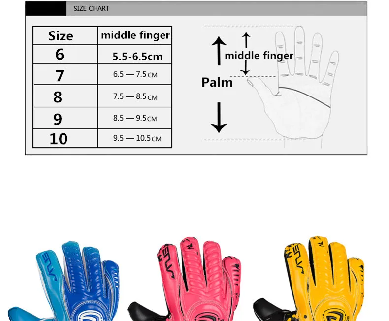 Soccer Goalie Glove Size Chart