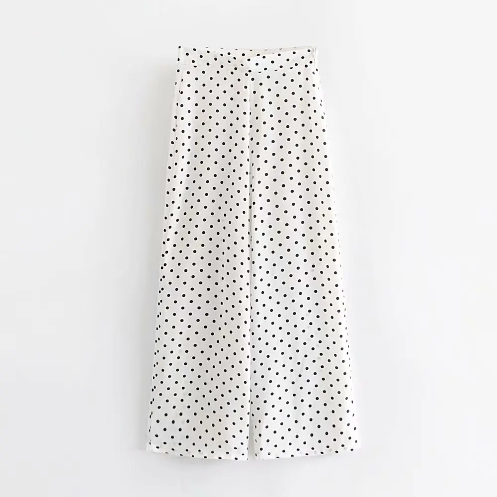 2019 Women fashion polka dots printing wide leg pants female side zipper loose long Trousers Leisure retro chic brand Pants P306
2019 Women fashion polka dots printing wide leg pants female side zipper loose long Trousers Leisure retro chic brand Pants P306