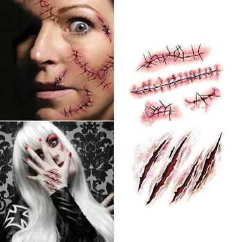 10 Pcs Halloween Zombie Waterproof Scars Tattoos Stickers With Fake Scab Blood Special Fx Costume Makeup
10 Pcs Halloween Zombie Waterproof Scars Tattoos Stickers With Fake Scab Blood Special Fx Costume Makeup