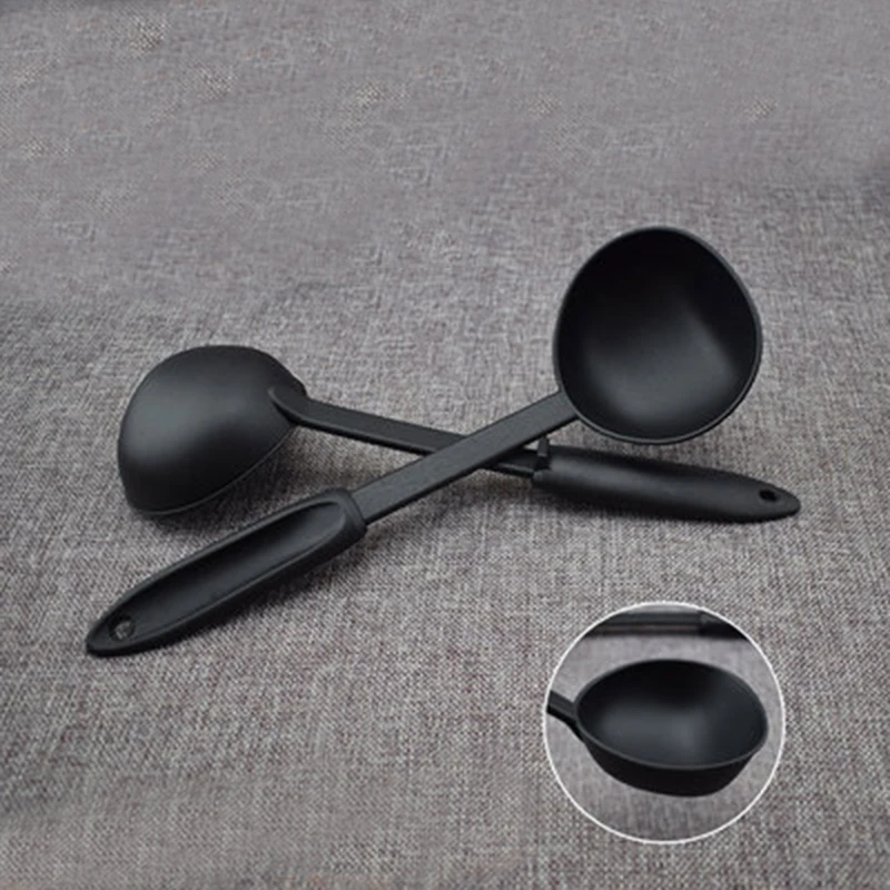 Kitchen Soup Spoon Cookware Nylon Ladle Spoon Black Color Kitchen Cooking Ladle For Serving Soup Utensil Tools
Kitchen Soup Spoon Cookware Nylon Ladle Spoon Black Color Kitchen Cooking Ladle For Serving Soup Utensil Tools