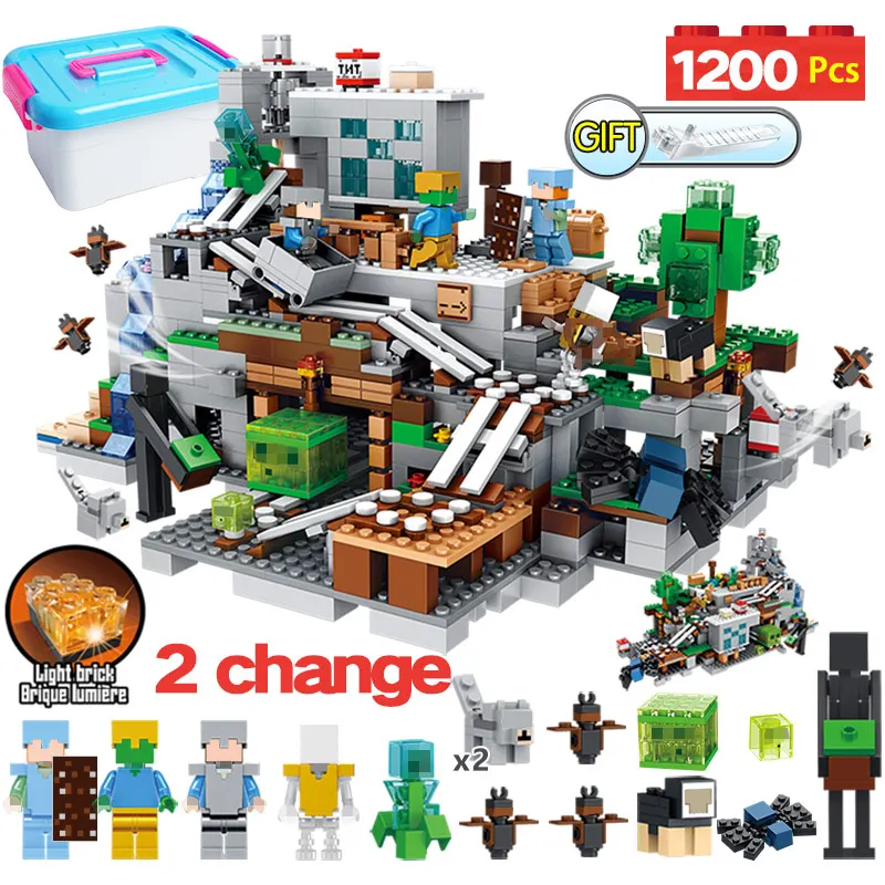 My World Cave Building Blocks Compatible LegoINGLYS Minecraft Blocks Aminal Alex Action Figures Brick Toys For Children Boys
My World Cave Building Blocks Compatible LegoINGLYS Minecraft Blocks Aminal Alex Action Figures Brick Toys For Children Boys