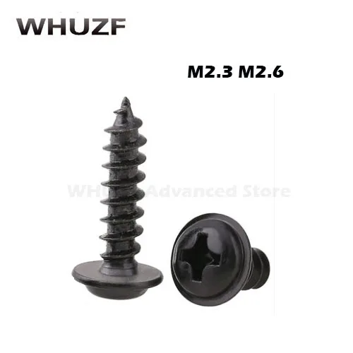 M2.3/2.6mm Black Nickel Plated Steel Cross Philips Pan Round Head Pointed Tail Self Tapping Screw With Washer
M2.3/2.6mm Black Nickel Plated Steel Cross Philips Pan Round Head Pointed Tail Self Tapping Screw With Washer