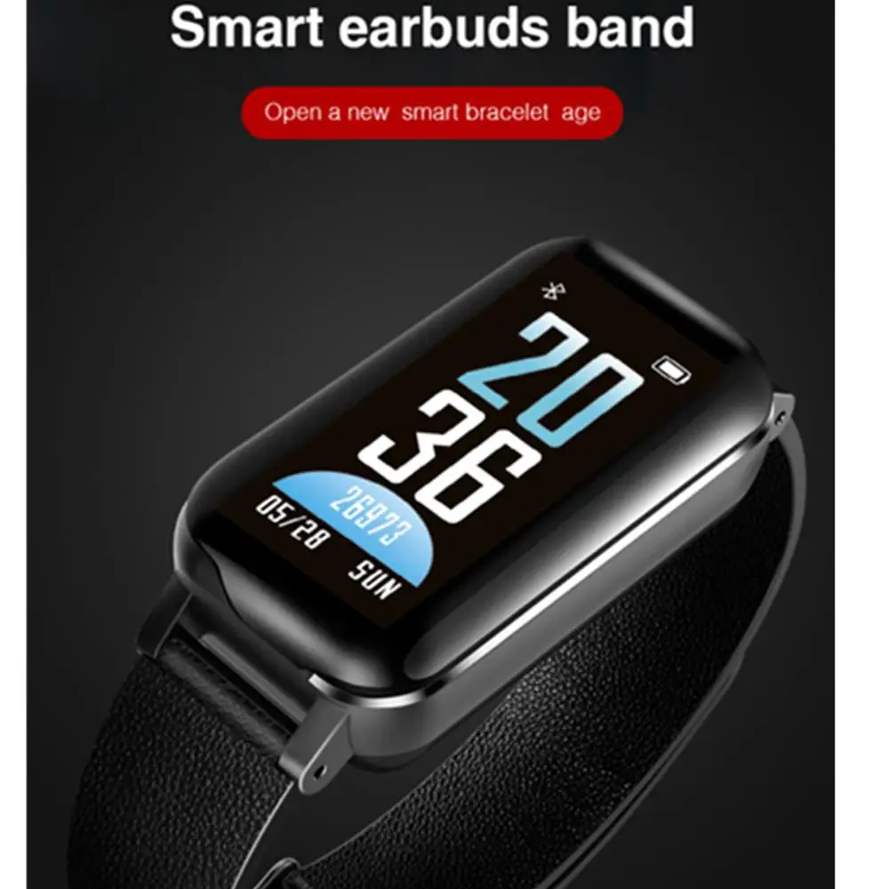 T89 Dual Bluetooth 5.0 TWS Earphone Smart Bracelet Heart Rate Blood Pressure Tracker Smart Watch Men For IOS Android Phones
T89 Dual Bluetooth 5.0 TWS Earphone Smart Bracelet Heart Rate Blood Pressure Tracker Smart Watch Men For IOS Android Phones