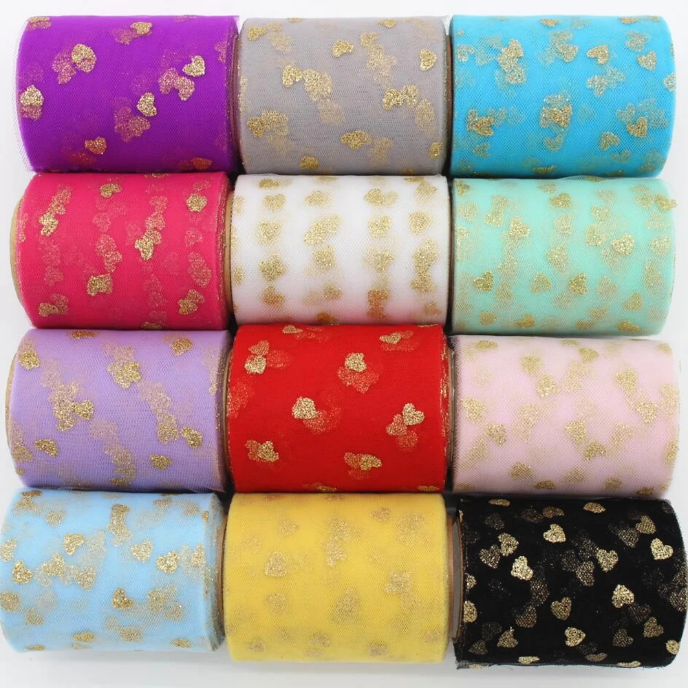 3 '7.5cm 10 yards/volume gold/sprinkle heart DIY handmade tulle roll tutu skirt headdress wedding christmas Ribbon 75mm
3 '7.5cm 10 yards/volume gold/sprinkle heart DIY handmade tulle roll tutu skirt headdress wedding christmas Ribbon 75mm