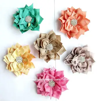 20pcs/lot 3" 6Colors Artificial Fabric Flowers With Sparkly Button For Children Accessories Chic DIY Lotus Flowers For Headbands
20pcs/lot 3" 6Colors Artificial Fabric Flowers With Sparkly Button For Children Accessories Chic DIY Lotus Flowers For Headbands