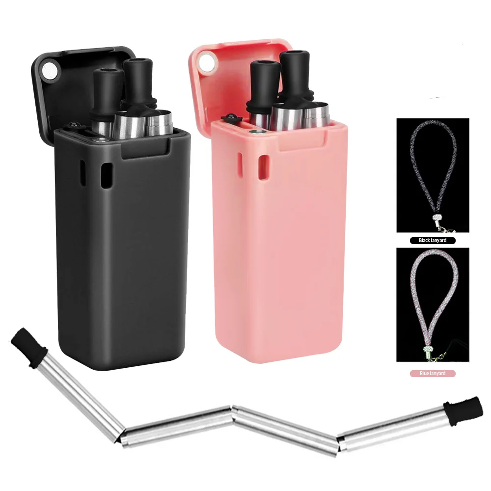 Foldable Stainless Steel Drinking Straw Reusable Travel Metal Straw Set with Hanging Cable + Cleaning Brush For Bar Bench Swim
Foldable Stainless Steel Drinking Straw Reusable Travel Metal Straw Set with Hanging Cable + Cleaning Brush For Bar Bench Swim