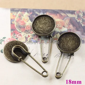 18mm Antique Bronze Plated Blank Round Bezel Tray Cameo Cabochon Brooch Bases Safety-pin Clip Brooches Settings Findings
18mm Antique Bronze Plated Blank Round Bezel Tray Cameo Cabochon Brooch Bases Safety-pin Clip Brooches Settings Findings