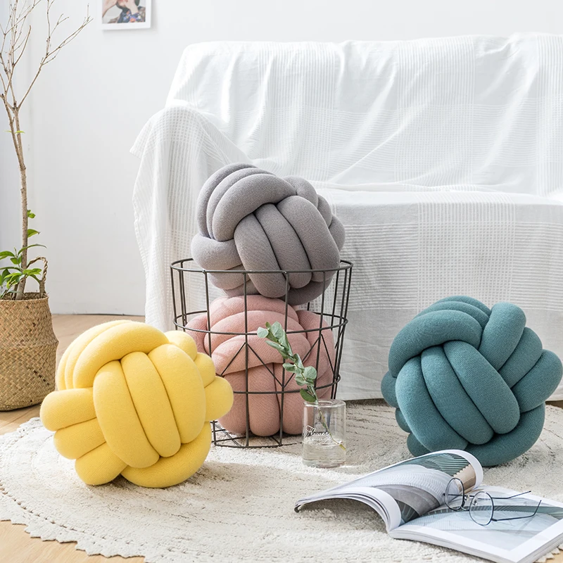 Nordic style ball shaped knot pillow sofa cushion with core for girls, INS popular yellow decoration cotton sofa pillow
Nordic style ball shaped knot pillow sofa cushion with core for girls, INS popular yellow decoration cotton sofa pillow