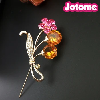 100pcs/lot Glod Plated Elegant Crystal Rhinestone Flower Brooches Round Rhinestone Korea Brooch For Dress Or Suit Decoration 
100pcs/lot Glod Plated Elegant Crystal Rhinestone Flower Brooches Round Rhinestone Korea Brooch For Dress Or Suit Decoration