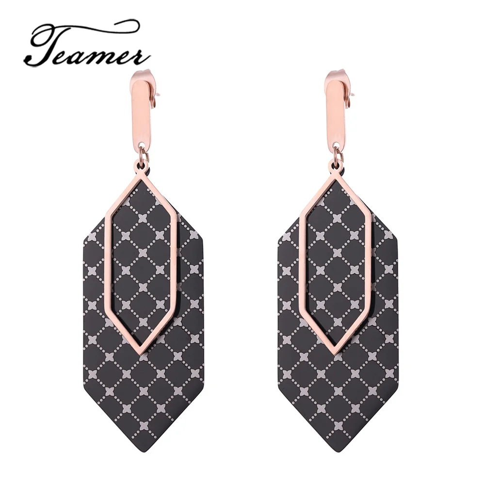 Teamer Black Mesh Pattern Stainless Steel Earrings for Women Bohemian Statement Earrings Vintage Indian Jewelry Geometric Bijoux
Teamer Black Mesh Pattern Stainless Steel Earrings for Women Bohemian Statement Earrings Vintage Indian Jewelry Geometric Bijoux
