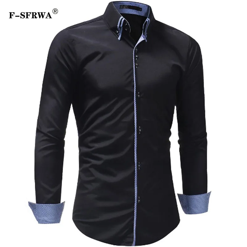 F-SFRWA Mens Shirts 2019 Autumn Men'S Long-Sleeved Shirt Camisas Business Casual Fashion Slim Dress Shirt XXXL
F-SFRWA Mens Shirts 2019 Autumn Men'S Long-Sleeved Shirt Camisas Business Casual Fashion Slim Dress Shirt XXXL