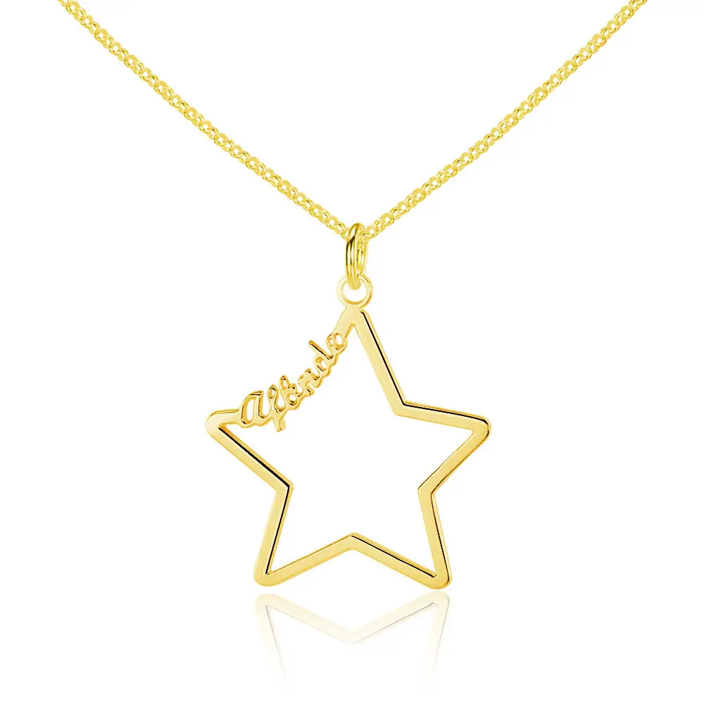 Gold Color Hollow Star Nameplate Pendant Necklace Personalized Custom Name Necklaces For Women Kid Gifts Stainless Steel Jewelry
Gold Color Hollow Star Nameplate Pendant Necklace Personalized Custom Name Necklaces For Women Kid Gifts Stainless Steel Jewelry