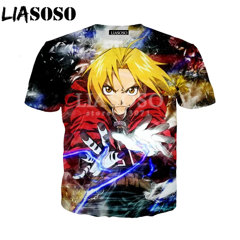 LIASOSO Summer New Fashion Men Women Short Sleeve Sweatshirt 3D Print Anime Fullmetal Alchemist T-Shirt Harajuku Pullover A039-1
LIASOSO Summer New Fashion Men Women Short Sleeve Sweatshirt 3D Print Anime Fullmetal Alchemist T-Shirt Harajuku Pullover A039-1