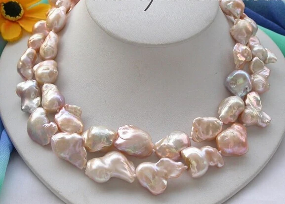 Wholesale free shipping 100% Natural jewelry >>NATURAL 2row pink baroque KESHI REBORN PEARL NECKLACE
Wholesale free shipping 100% Natural jewelry >>NATURAL 2row pink baroque KESHI REBORN PEARL NECKLACE