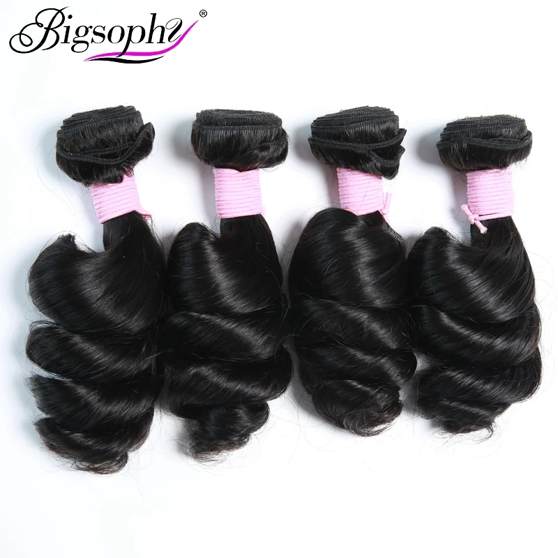 Bigsophy Hair Loose Wave Peruvian Wave Bundles Human Hair 4 Bundles Deal Remy Hair Extensions Original Hair Weft Natural color
Bigsophy Hair Loose Wave Peruvian Wave Bundles Human Hair 4 Bundles Deal Remy Hair Extensions Original Hair Weft Natural color