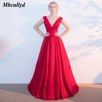 Mbcullyd Sexy V-neck Red Bridesmaid Dresses 2018 Luxury Satin Ruffled Dress For Wedding Party Custom Made Vestido de festa longo
Mbcullyd Sexy V-neck Red Bridesmaid Dresses 2018 Luxury Satin Ruffled Dress For Wedding Party Custom Made Vestido de festa longo