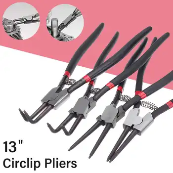 13'' Steel Circlip Pliers External Internal Straight Bent Snap Ring Optional Crimp Removal Hand Tool Curved Tip Plier Mechanical
13'' Steel Circlip Pliers External Internal Straight Bent Snap Ring Optional Crimp Removal Hand Tool Curved Tip Plier Mechanical