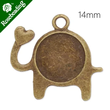 Cute Elephant pendant base with 14mm Round bezel,zinc alloy filled,antique bronze plated,20pcs/lot-C3996
Cute Elephant pendant base with 14mm Round bezel,zinc alloy filled,antique bronze plated,20pcs/lot-C3996