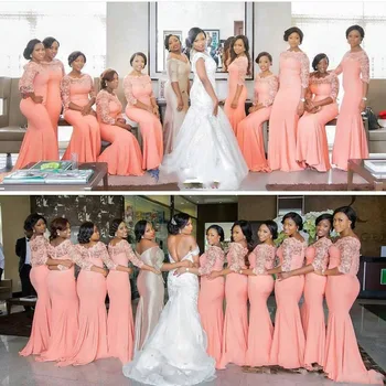 Light Orange Plus Size Bridesmaid Dresses 2019 lace Illusion Long Sleeve Maid Of Honor Gowns Chiffon Wedding Guest
Light Orange Plus Size Bridesmaid Dresses 2019 lace Illusion Long Sleeve Maid Of Honor Gowns Chiffon Wedding Guest